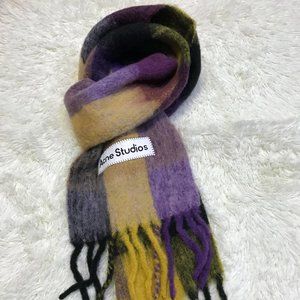 Acne Studios Vally Wool Check Scarf